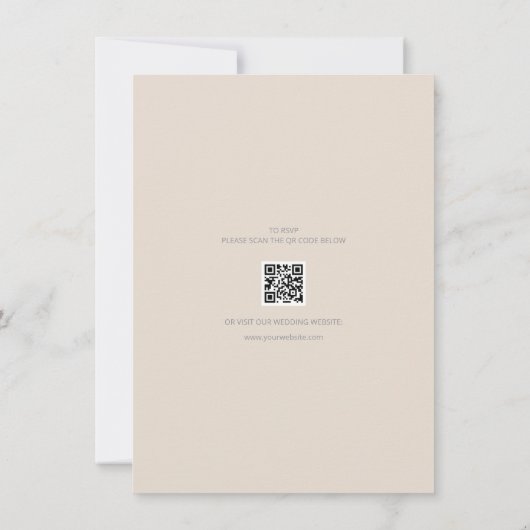 Minimalist Save the Date Card Soft Latte (裏面)