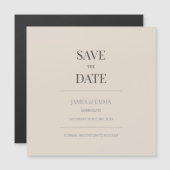 Minimalist Save the Date Card Soft Latte (正面/裏面)