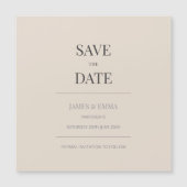 Minimalist Save the Date Card Soft Latte (正面)