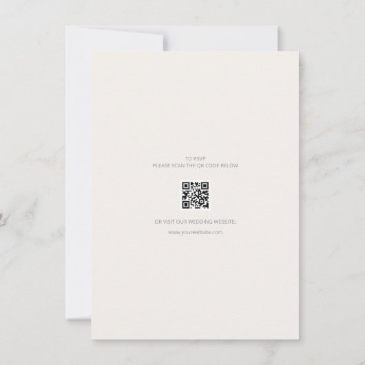 Minimalist Save the Date Card | Warm Ivory (裏面)
