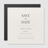Minimalist Save the Date Card | Warm Ivory (正面/裏面)