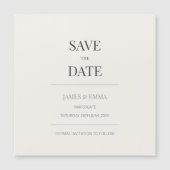 Minimalist Save the Date Card | Warm Ivory (正面)