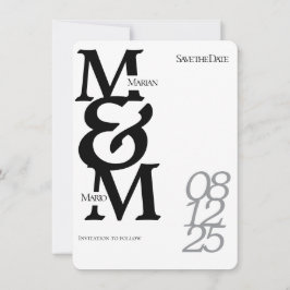 Minimalist Save the Date Invitation セーブザデート