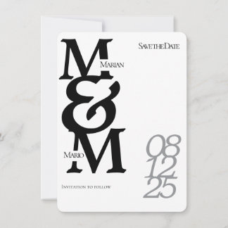Minimalist Save the Date Invitation セーブザデート