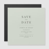 Minimalist Save the Date Pale Sage (正面/裏面)