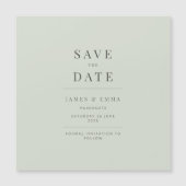 Minimalist Save the Date Pale Sage (正面)