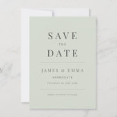 Minimalist Save the Date | Pale Sage (正面)