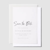 Minimalist Save The Date Vellum Invitation ベラム紙招待状 (オフセット)