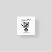 Minimalist Scan Me QR Code Business Logo Design スクエアペーパーコースター