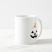 Minimalist Scary Pumpkin コーヒーマグカップ (正面右)