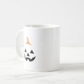 Minimalist Scary Pumpkin コーヒーマグカップ (正面左)
