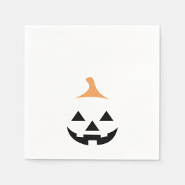 Minimalist Scary Pumpkin スタンダードカクテルナプキン