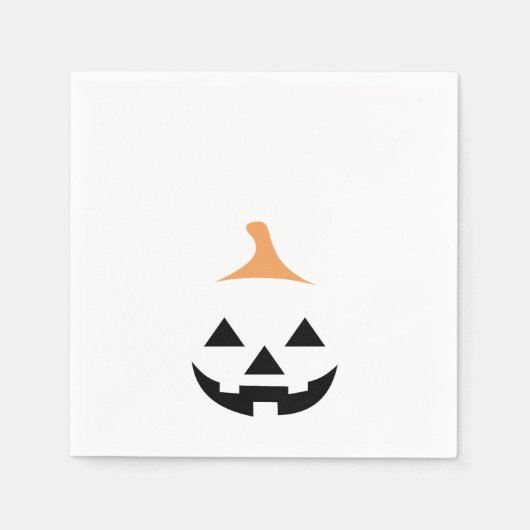 Minimalist Scary Pumpkin スタンダードカクテルナプキン (正面)