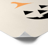 Minimalist Scary Pumpkin ポスター (角)