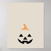Minimalist Scary Pumpkin ポスター (正面)