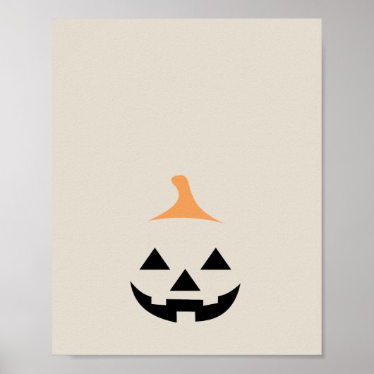 Minimalist Scary Pumpkin ポスター (正面)