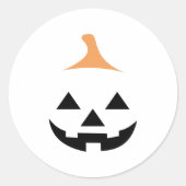 Minimalist Scary Pumpkin ラウンドシール (正面)