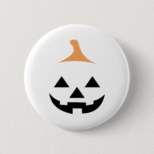 Minimalist Scary Pumpkin 缶バッジ (正面)