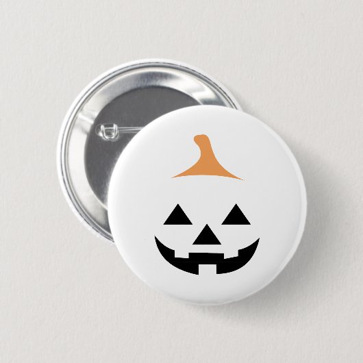 Minimalist Scary Pumpkin 缶バッジ (正面&裏面)