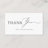 Minimalist Script Branded Modern Thank You 名刺 (正面)