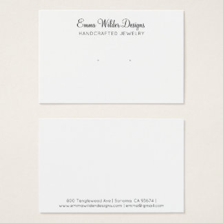 Minimalist Script Earring Display Card