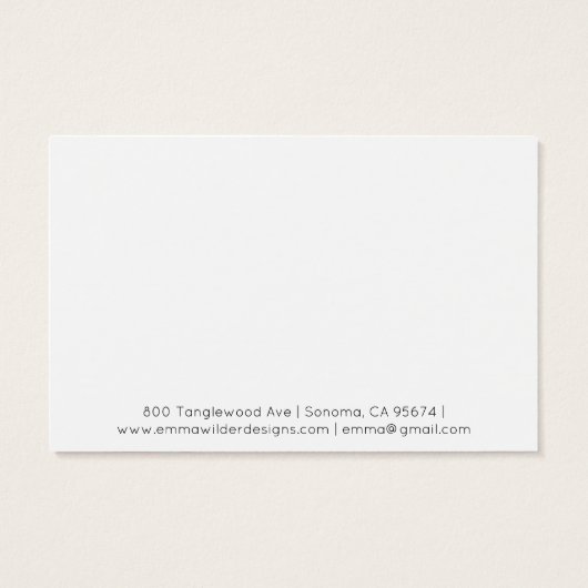 Minimalist Script Earring Display Card (裏面)