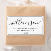 Minimalist Script Family Return Address ラベル (インサイチュ)