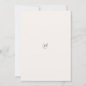 Minimalist Script Floral Monogram Rehearsal Dinner 招待状 (裏面)