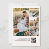 Minimalist Script Ivory Photo Wedding 招待状 (裏面)