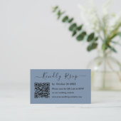 Minimalist Script | Modern QR Code RSVP Wedding エンクロージャーカード (スタンド正面)