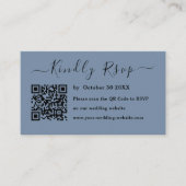 Minimalist Script | Modern QR Code RSVP Wedding エンクロージャーカード (正面)