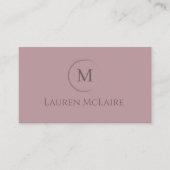 Minimalist Script Monogram Taupe Blush Branding 名刺 (正面)