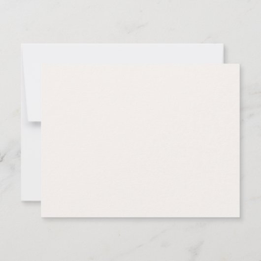 Minimalist script Personal Stationery Note Card セーブザデート (裏面)