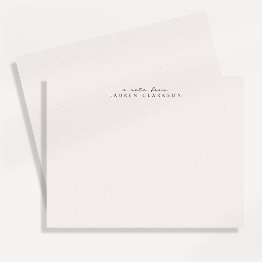 Minimalist script Personal Stationery Note Card セーブザデート