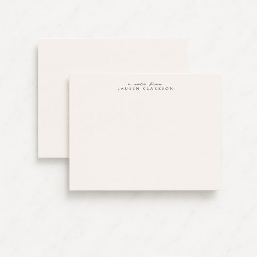 Minimalist script Personal Stationery Note Card セーブザデート