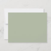 Minimalist Script Personalized Couples Jade Green ノートカード (裏面)