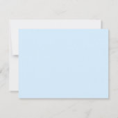 Minimalist Script Personalized Couples Soft Blue ノートカード (裏面)