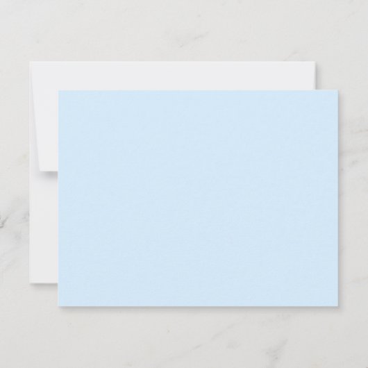 Minimalist Script Personalized Couples Soft Blue ノートカード (裏面)