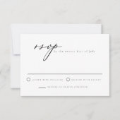 Minimalist Script Sage Green RSVP Card 招待状 (正面)