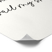 Minimalist Script Storms Quote Louisa May Alcott ポスター (角)