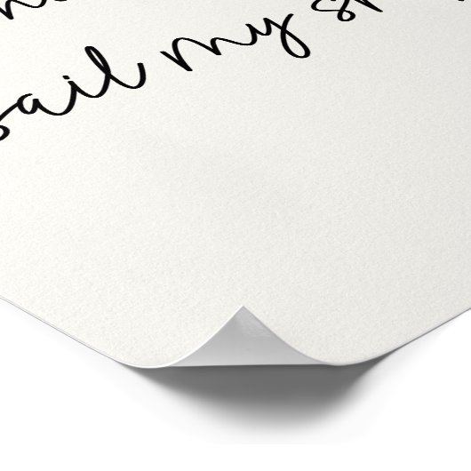 Minimalist Script Storms Quote Louisa May Alcott ポスター (角)