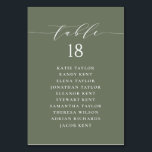 Minimalist Script Taupe Green Wedding Seating Plan テーブルナンバー<br><div class="desc">Add a touch of charm to your event with our customizable table seating cards, designed with delightful whimsical script. Perfect for weddings, parties, or any special gathering, these cards will help guide your guests to their seats in style. Customize each taupe green table seating card with guest names and table...</div>