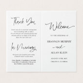 Minimalist Script Wedding Ceremony Program (外部フラット)