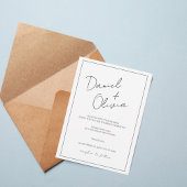 Minimalist Script Wedding Invitation | Modern Eleg 招待状