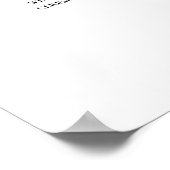 Minimalist Script Wedding Order of Events Timeline ポスター (角)