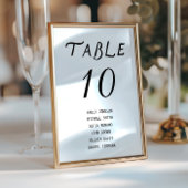 Minimalist Script Wedding Table Number テーブルナンバー