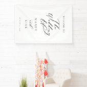 Minimalist Script Wedding Welcome Sign Banner 横断幕 (インサイチュ)