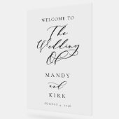 Minimalist Script Wedding Welcome Sign | Elegant  アクリルサイン (傾斜)