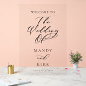 Minimalist Script Wedding Welcome Sign | Elegant  アクリルサイン (ウェディング)
