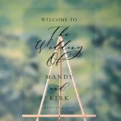 Minimalist Script Wedding Welcome Sign | Elegant  アクリルサイン (ニュートラル)